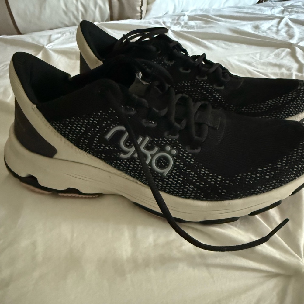 Ryka Black and White Running Sneakers